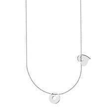 Silver (925) necklace with circle and heart