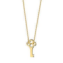 Silver (925) necklace with gold-plated key