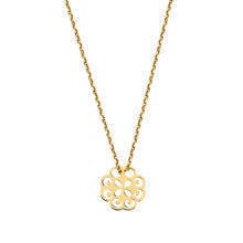 Silver (925) necklace with open-work pendant, gold-plated