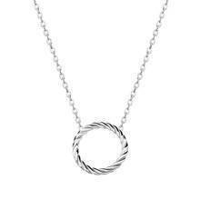 Silver (925) necklace with round pendant