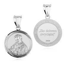 Silver (925) pendant - Blessed Popiełuszko priest