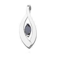 Silver (925) pendant black zirconia