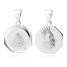 Silver (925) pendant diamond cut - Scapular Mary / Blessed Virgin