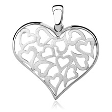Silver (925) pendant openwork heart