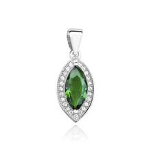 Silver (925) pendant with emerald zirconia