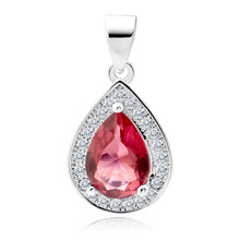 Silver (925) pendant with ruby zirconia