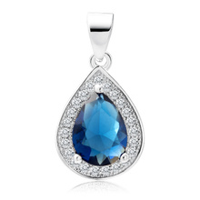 Silver (925) pendant with sapphire zirconia