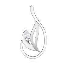 Silver (925) pendant with white zirconia