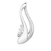 Silver (925) pendant with white zirconia