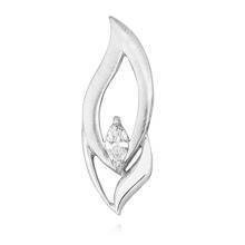 Silver (925) pendant with white zirconia