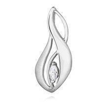 Silver (925) pendant with white zirconia