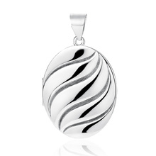 Silver (925) polished pendant - locket