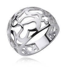 Silver (925) ring openwork hearts