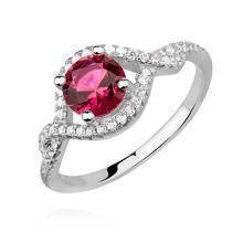 Silver (925) ring with ruby zirconia