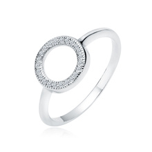 Silver (925) ring with white zirconias