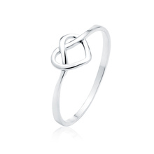 Silver (925) subtle ring - heart