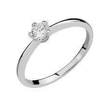 Silver (925) subtle ring with zirconia