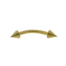 Stainless steel (316L) banana piercing for eyebrow - golden with spikes