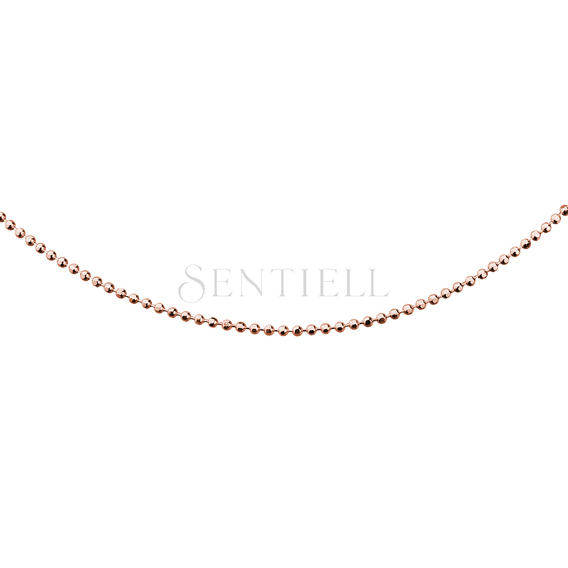 Silver (925) ball chain necklace 8L - rose gold plated