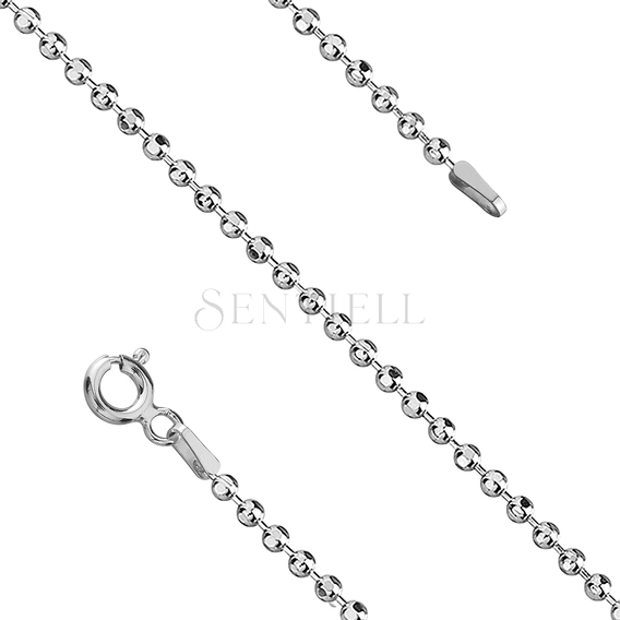 Silver (925) ball chain necklace for military tags