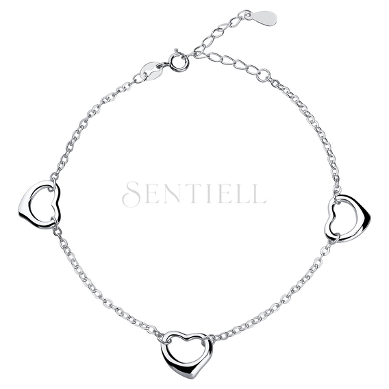 Silver (925) bracelet - Hearts