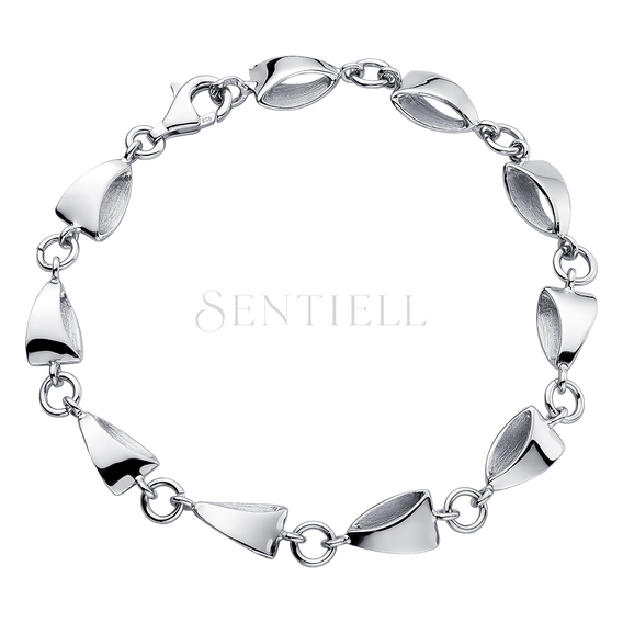 Silver (925) bracelet dimensional triangles