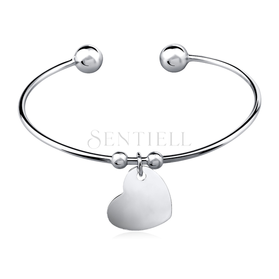 Silver (925) bracelet - heart