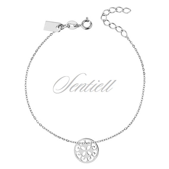 Silver (925) bracelet of celebrities with open-work circle