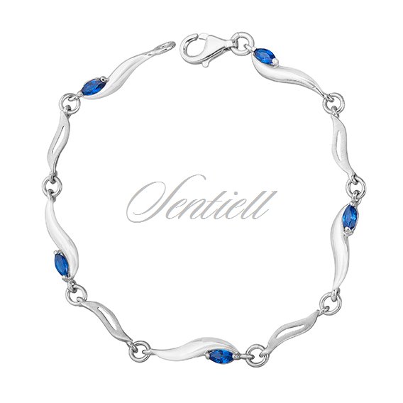 Silver (925) bracelet with sapphire zirconia