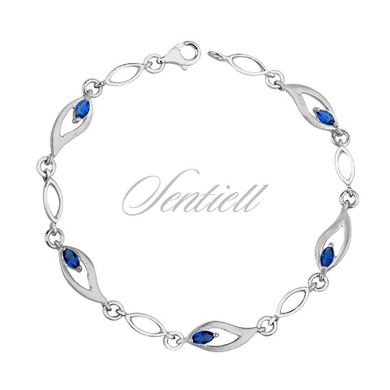 Silver (925) bracelet with sapphire zirconia