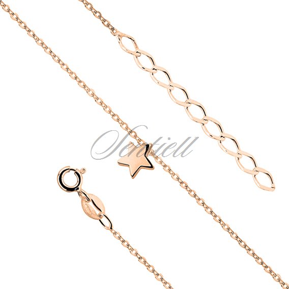 Silver (925) bracelet with star, gold-plated