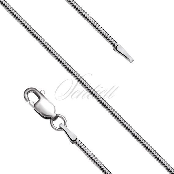 Silver (925) chain 8 sides snake  Ø 160 rhodium-plated