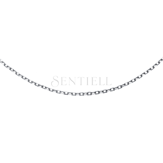 Silver (925) chain anchor diamond cut rhodium-plated