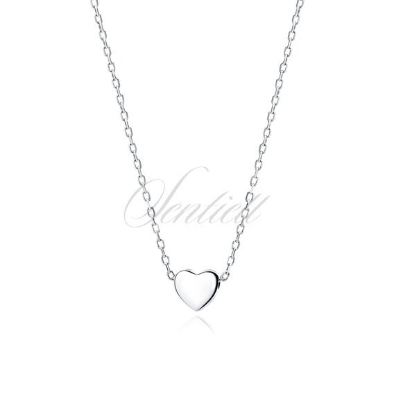 Silver (925) choker necklace with heart