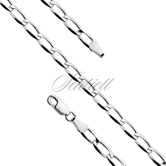 Silver (925) curb diamond-cut chain bracelet Ø 100