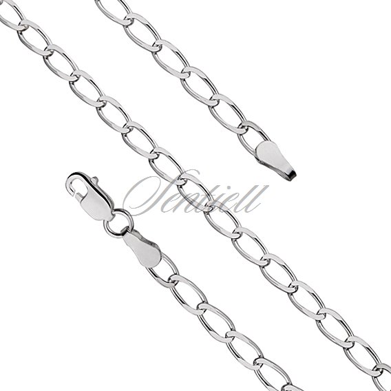 Silver (925) curb diamond-cut chain bracelet Ø69