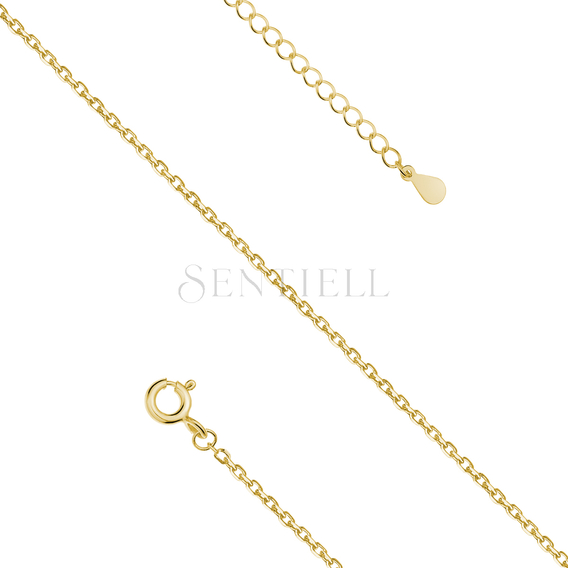 Silver (925) diamond cut anchor chain Ø 030 gold-plated