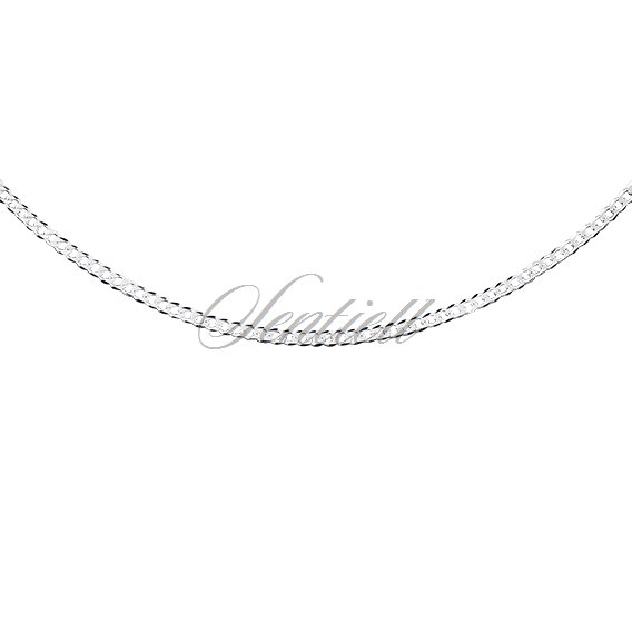 Silver (925) diamond-cut chain - curb extra flat Ø 040