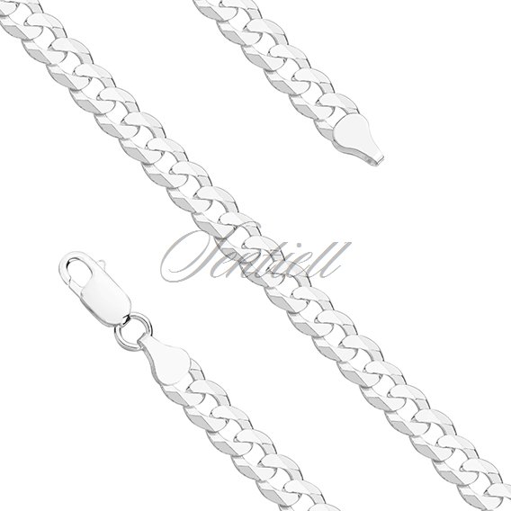 Silver (925) diamond-cut chain - curb extra flat Ø 160