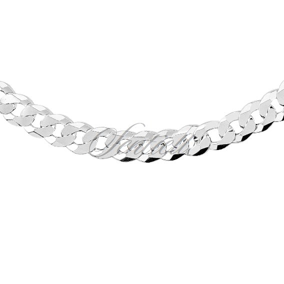Silver (925) diamond-cut  chain - curb extra flat Ø 200