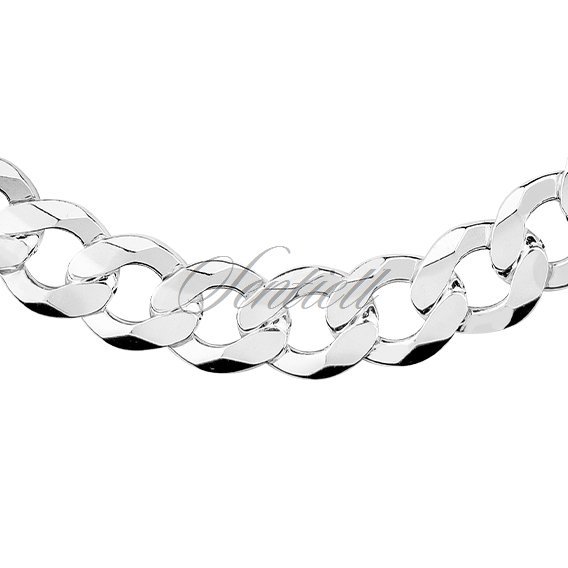 Silver (925) diamond-cut chain - curb extra flat Ø 300