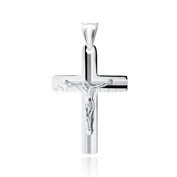 Silver (925) diamond cut pendant cross