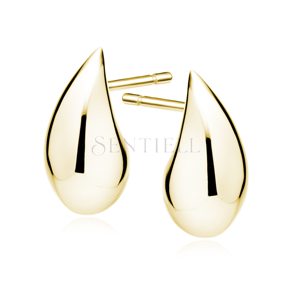 Silver (925) drop-shaped gold-plated earrings - 18mm