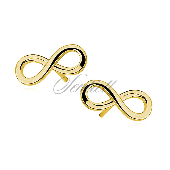 Silver (925) earrings Infinity gold-plated