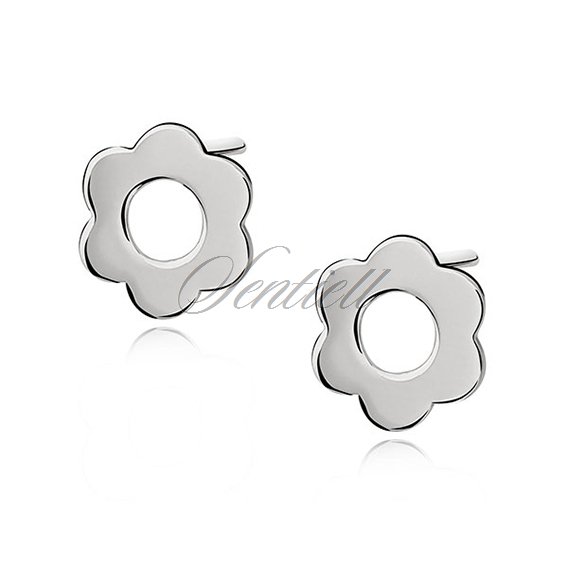 Silver (925) earrings celebrity,  flowers