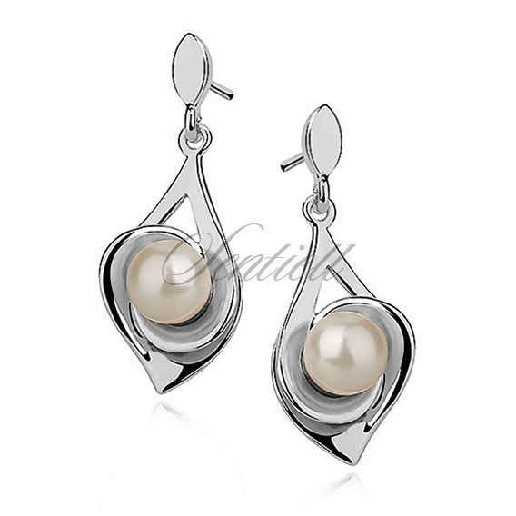 Silver (925) earrings - pearl