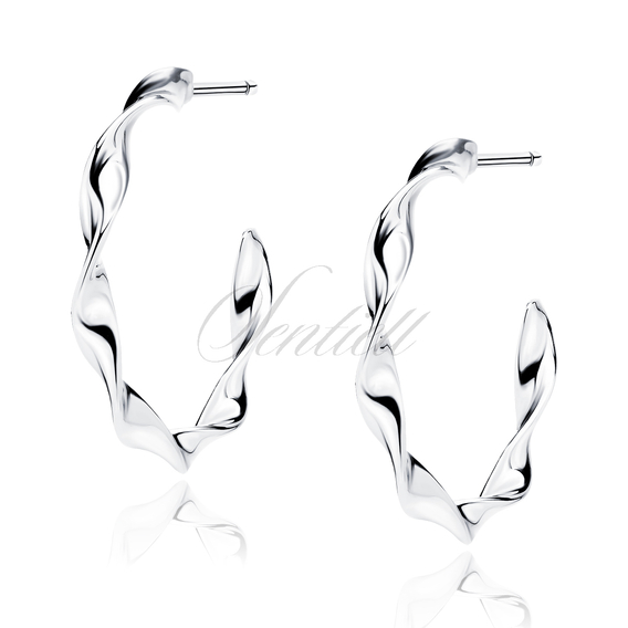 Silver (925) earrings - twisted circles