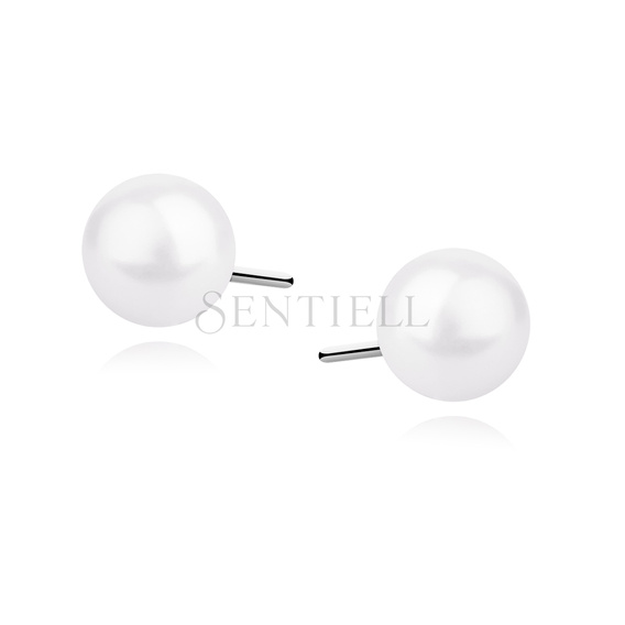 Silver (925) earrings white pearl