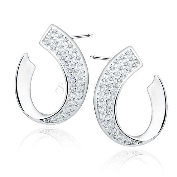 Silver (925) earrings with white zirconias