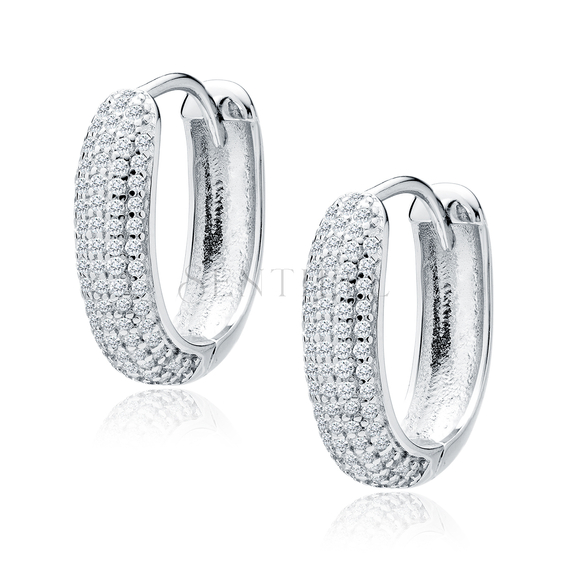 Silver (925) earrings with white zirconias